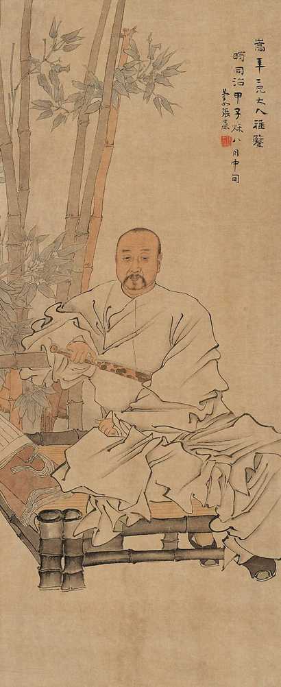 张士保 人物 立轴